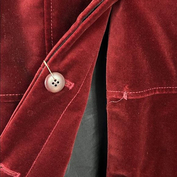 SAKS FIFTH AVENUE vintage 5/48 red velvet coat gorgeous glamorous size 4 - Picture 17 of 17